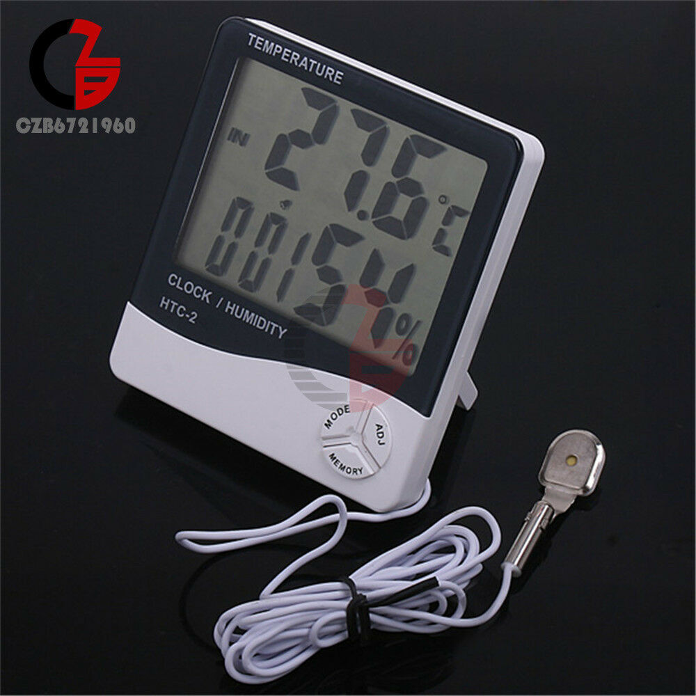 Electric LCD Thermometer Hygrometer Temp. Humidity Meter Weather Tester HTC-2