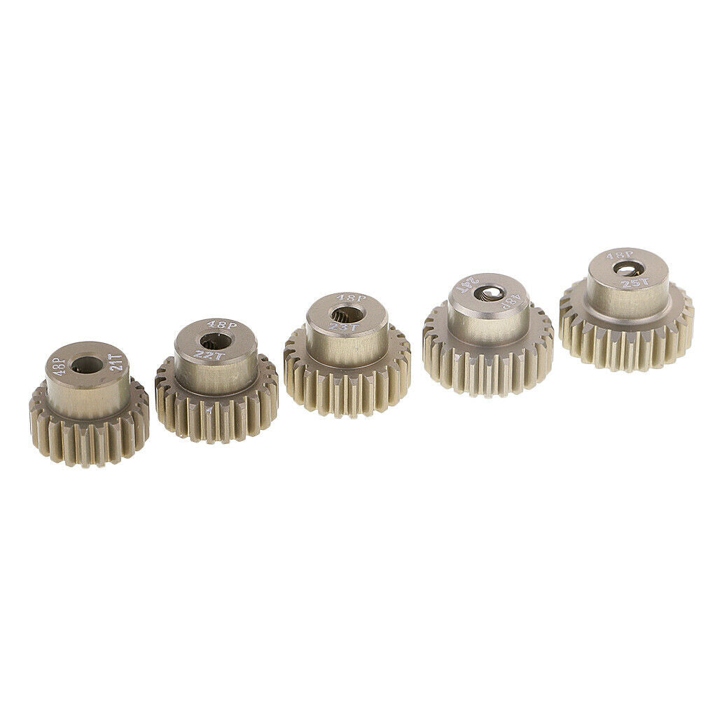 21T-30T Motor Gear Pinion 48DP 3.175mm Diameter for 1/10 RC Car Truck Vehicle