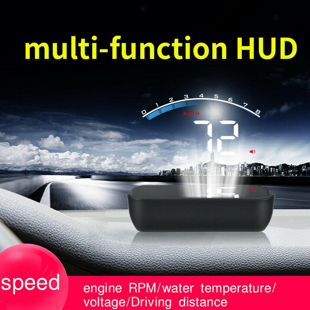 3.5" Universal ODBII Tachometer Voltage LED M6S Car HUD Display Projector