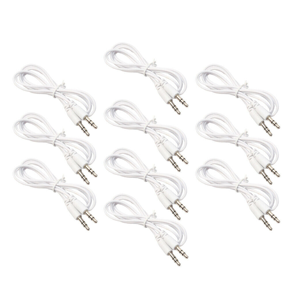 10-part Socket Aux Cable 3.5 to 3.5 Mm Plug Plug Stereo Cable Plug