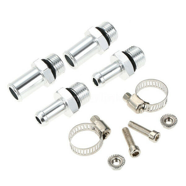 Black Aluminum Baffled Oil Catch Can Tank Reservoir Breather With Fittings Solid