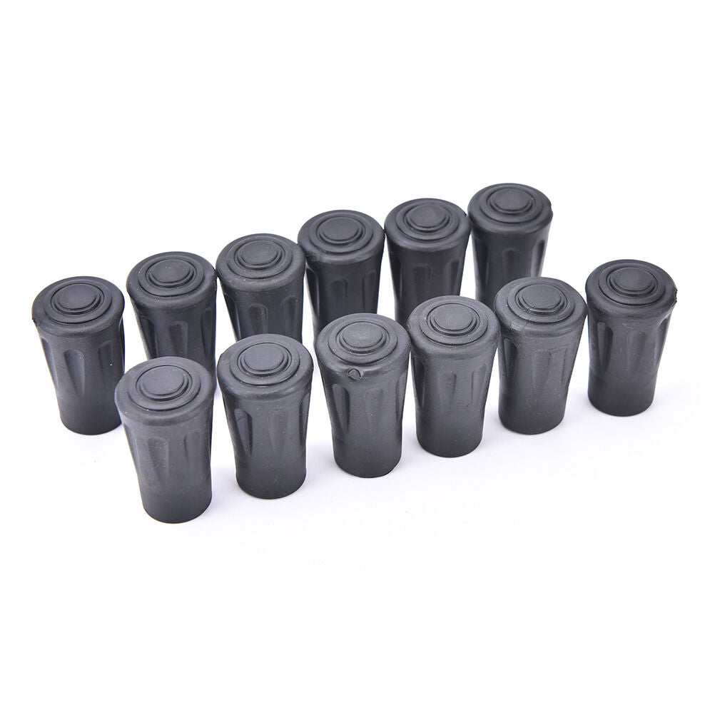 12 Reinforced Rubber Tip End Cap Hammer Trekking Pole Hiking Walking Stick BDAU
