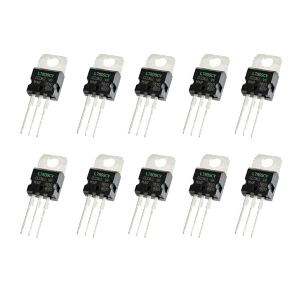 10pcs L7809 Three-terminal Stabilized IC 9V 1.5A TO-220 Voltage Regulator