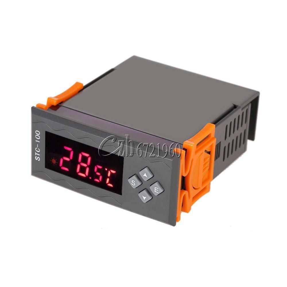 STC-100 12V LCD Temperature ℃&℉ Controller Thermostast With Alarm Sensor 2 Relay