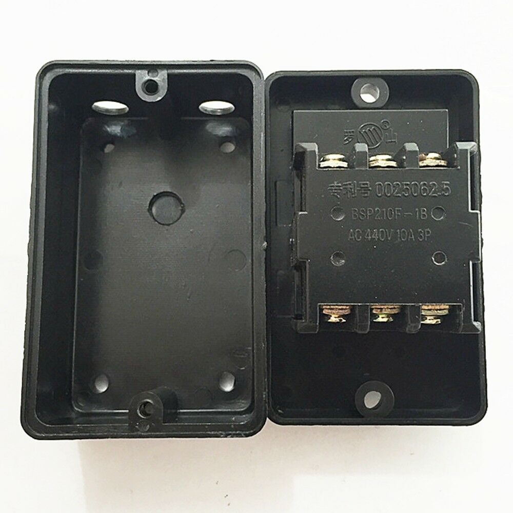 1PCS Push Button Switch On/Off Start Stop with Dust Cover AC 440V 10A 1.5KW