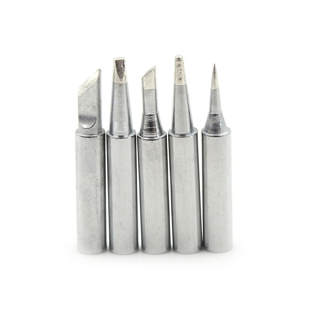 5pcs 936 Electric Brass Soldering Irons Tip Solder Station Conical Bevel T.l8