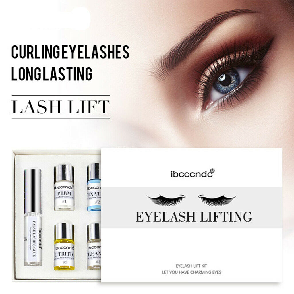 Lots 7 Professional Eyelash Perming Curling Kit Lift Pads Cleanser Lotion