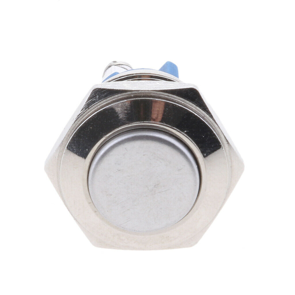 Waterproof Metal Push Button Switch Round Electric DIY Switch, 50mΩ