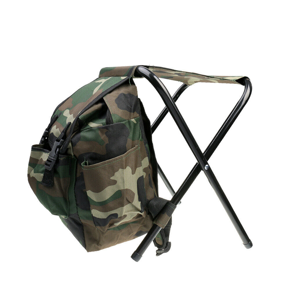 Fishing Stool with Backpack Rucksack Seat Chairs for Hunting Camping Picnic