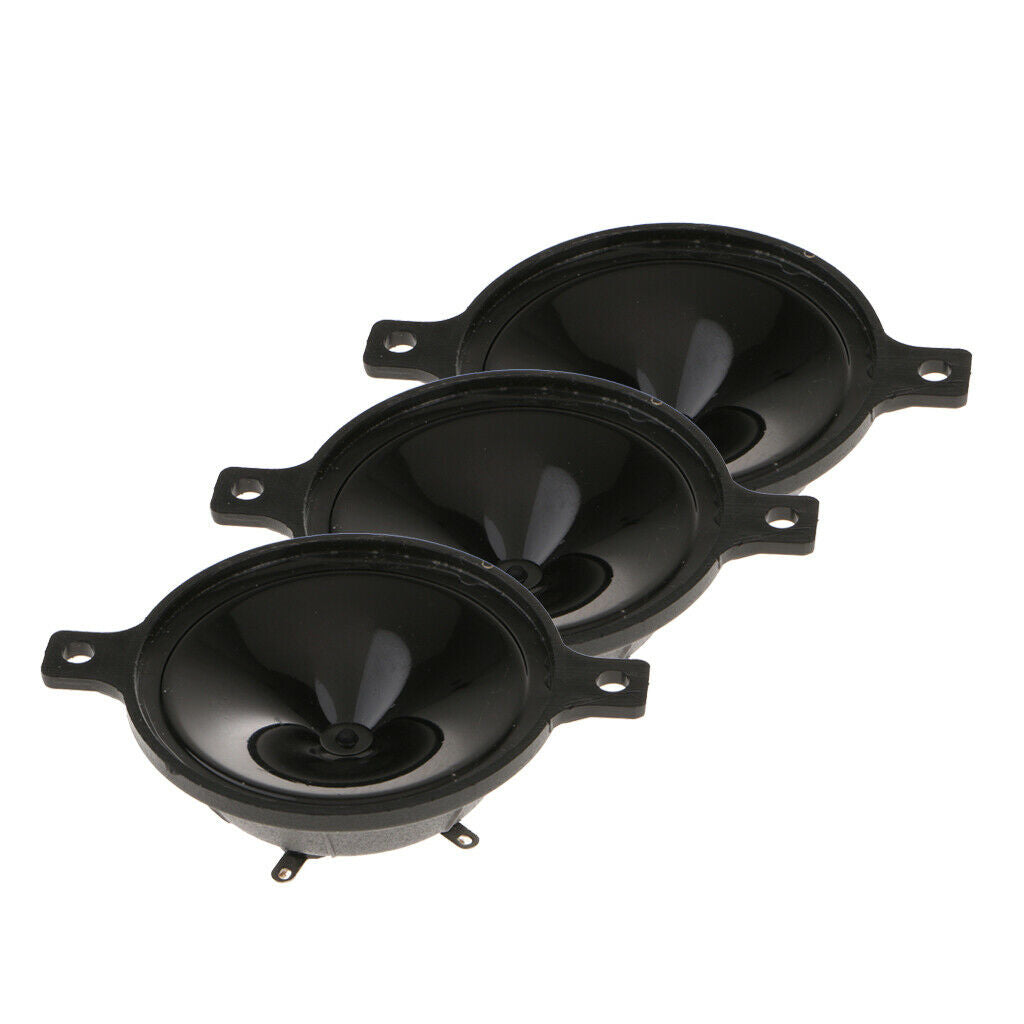 3x Waterproof Trumpet Round Piezoelectric Speaker Black Assembly Portable