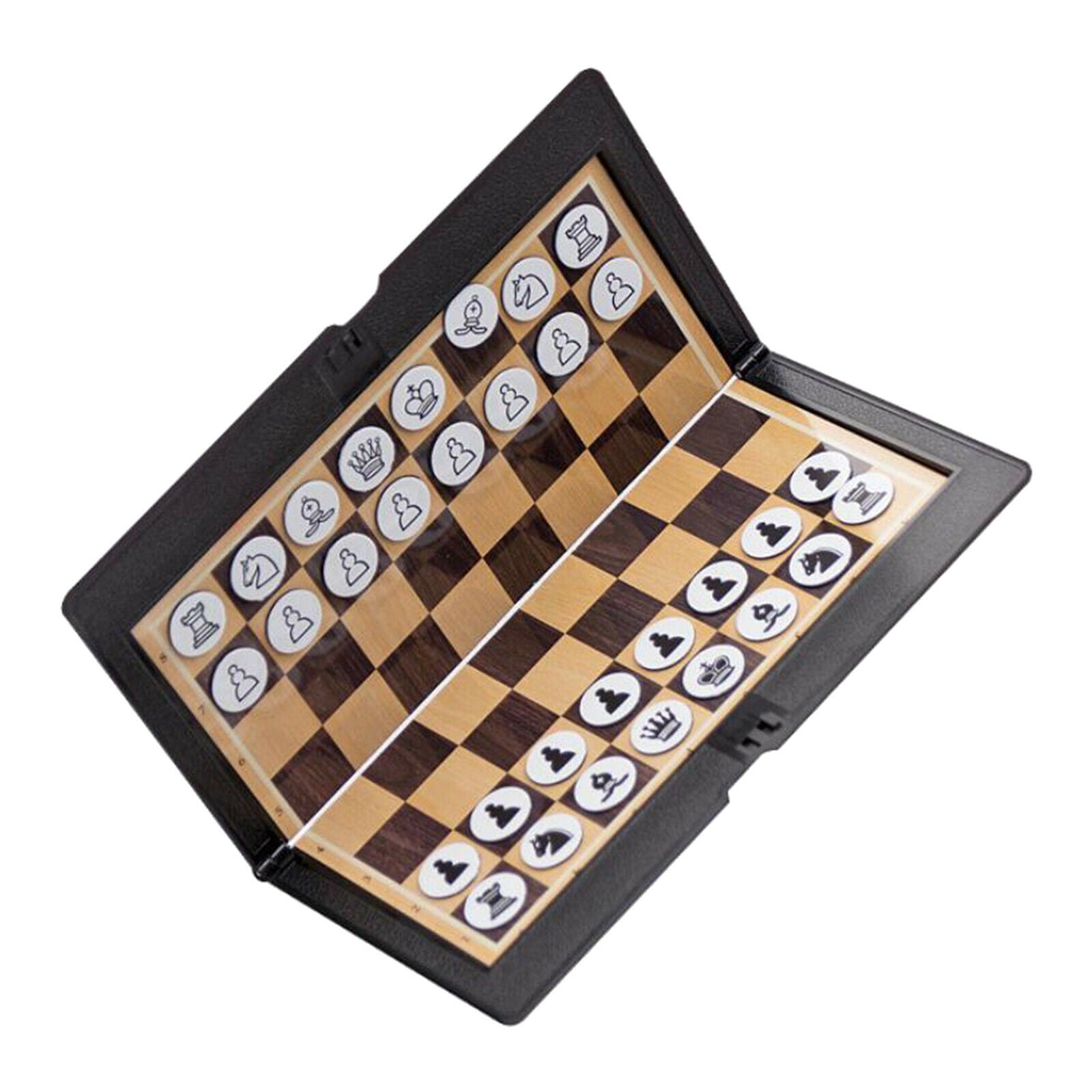 Pocket Chess Board Magnetic Folding Board Travel Portable Mini Chess Set