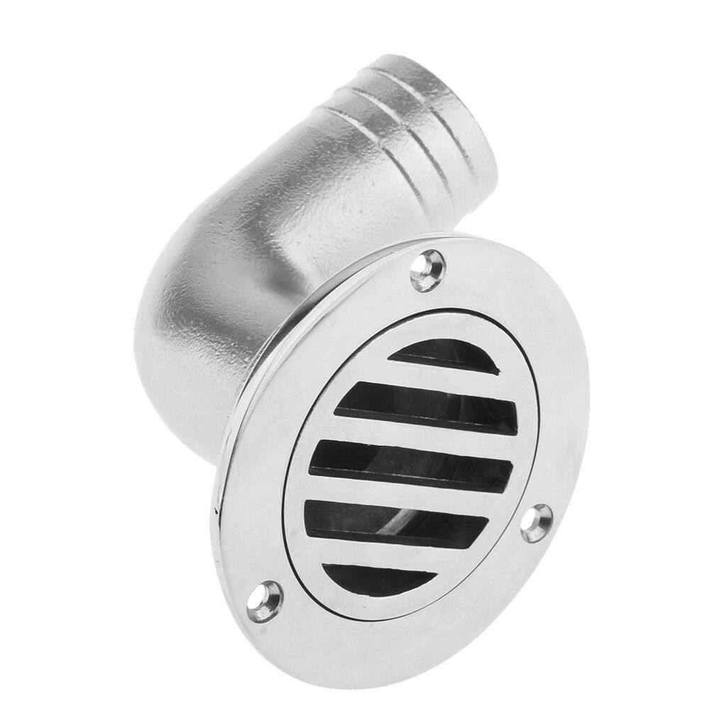 38mm Marine Boat Deck Drain 90 Degree Heavy Duty Stainless Steel Accessory