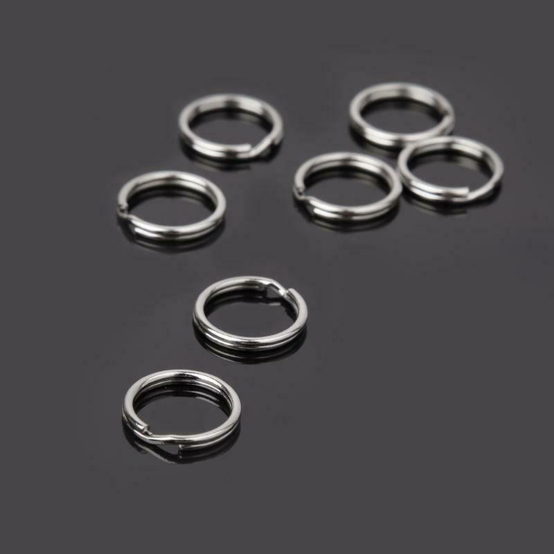 30pcs 15mm Key Ring Stainless Steel Split Keychain EDC Round Loop Hoop Buckle