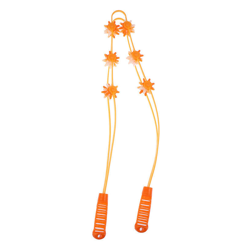6Balls Massager Back Puller Strip Handheld Roller Massage Shoulder Neck Wais Rf