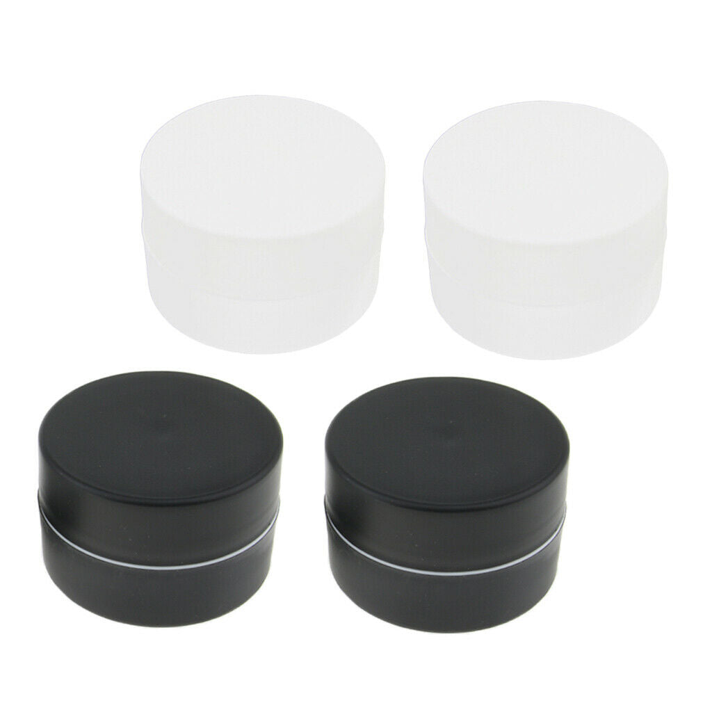 Pack of 4, PP Plastic Pot Jars, Refillable Cosmetic Containers, for Scrubs,