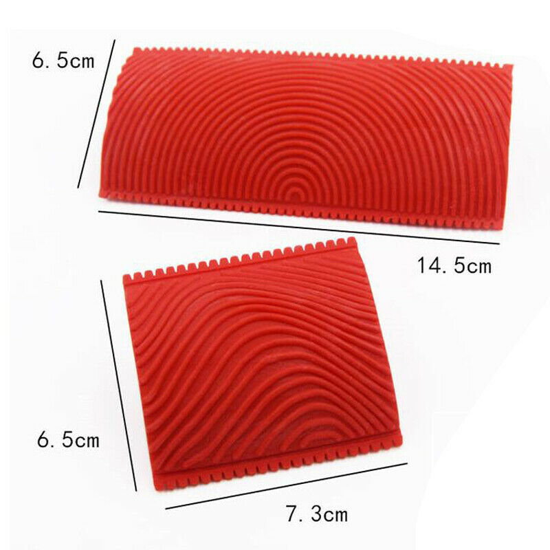 Manual Roller Wood Grain Pattern Wall Paint Brushing Tool Set 3 & 6 inch Brush