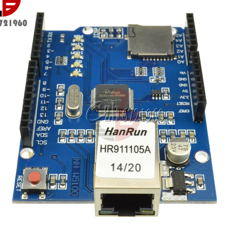 2PCS Ethernet Shield W5100 For Arduino Board UNO MEGA2560 R3 ATMega 328 1280