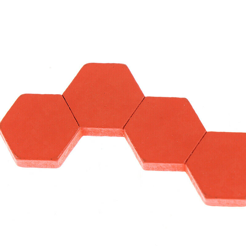Wooden Hexagon Puzzle For Kid S Shape Pattern Block Tangram Brain Teas.l8