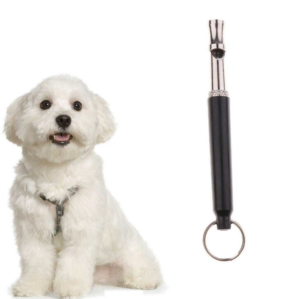 Ultrasonic Sound Pitch Silent Dog Pet  Training Whistle Key Chain New