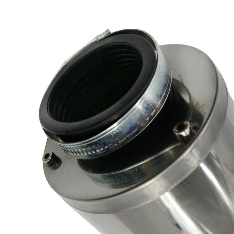 48mm Motorcycle Cleaner Pod Intake Stainless Steel Elbow Air Filter Assembly