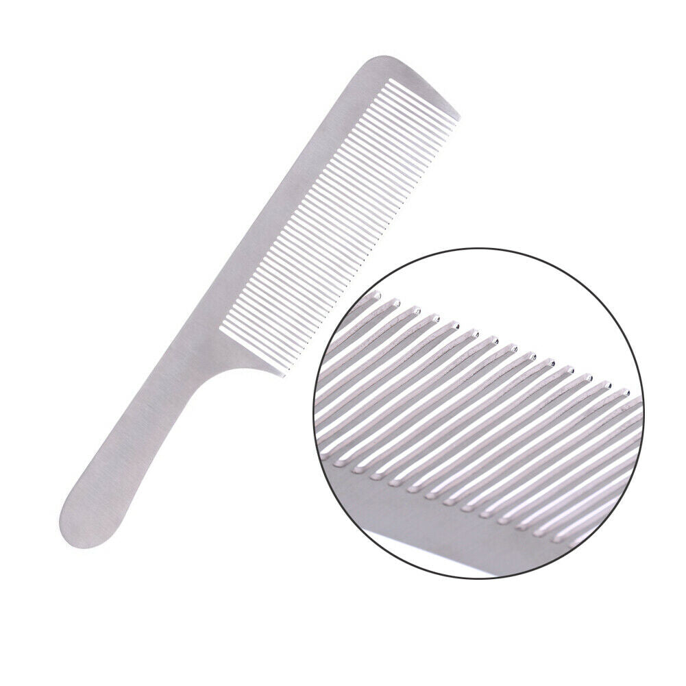 Anti-static Stainless Steel Comb Professional Salon Hair Styling Cut Barber T  @