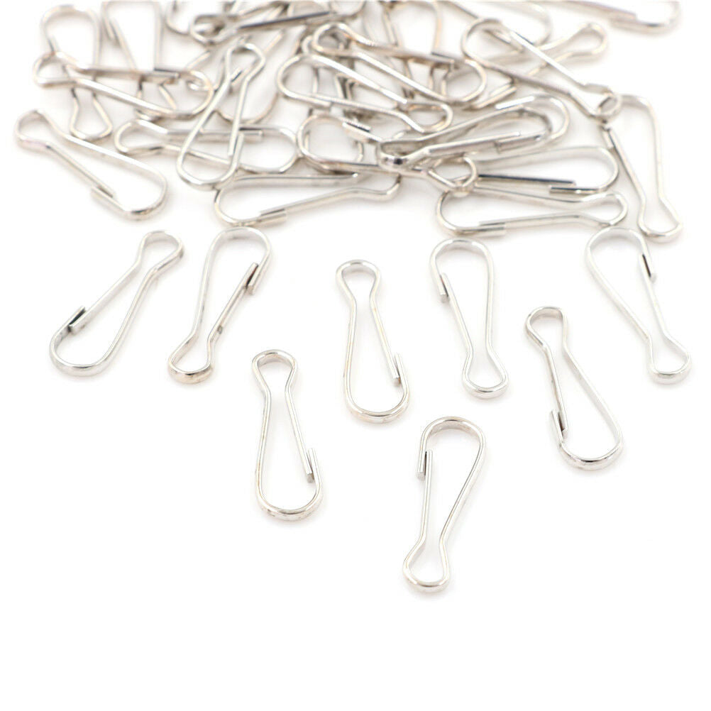 20pcs Metal Lanyard Snap Spring Clips Hooks Findings DIY Length 2.5cm NL