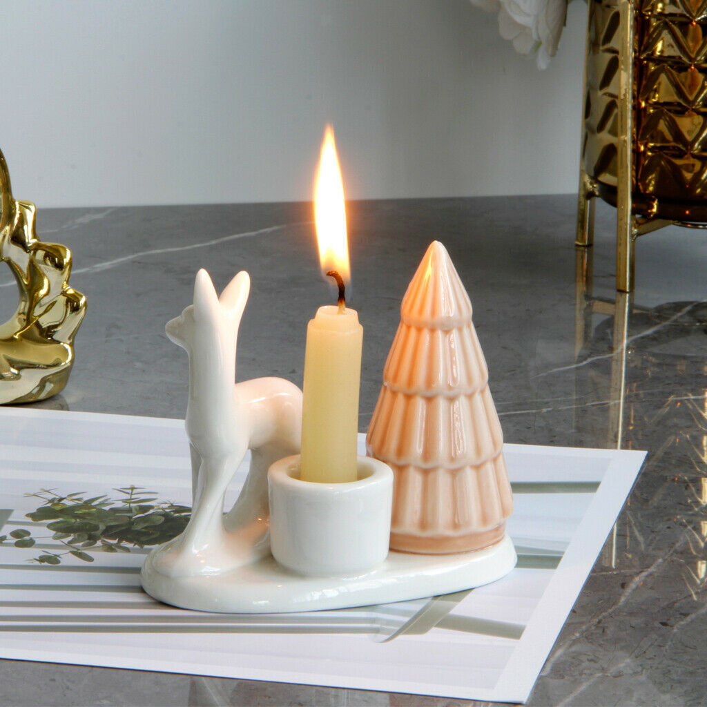 Lovely Fawn Candle Holder Elk Candlestick Home Table Holiday Decorations