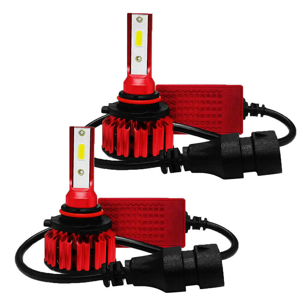 2PCS RED HB4/9006 Aluminum MINI LED Headlight Kit 25W 3000LM IP68 9V-36V