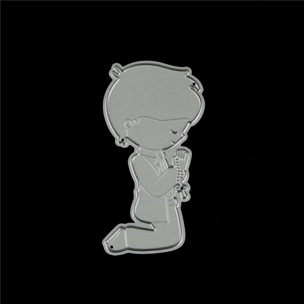 1Pc Pray Boy Design Metal Cutting Die For DIY Scrapbooking Album Paper Car.l8
