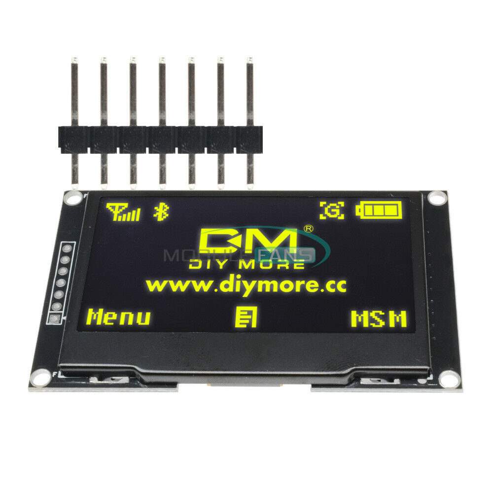 Yellow 2.42" inch 128X64 OLED Display Module SSD1309 SPI Serial FOR C51 STM32