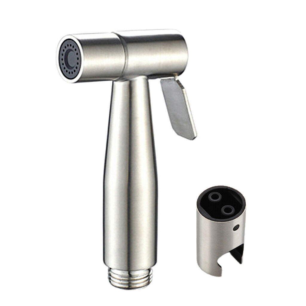 Bidet Spray Handheld Diaper Sprayer Head w/ Holder Bathroom Toilet Adapter