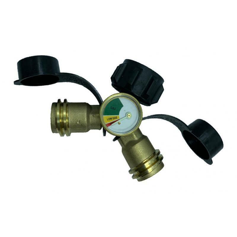 Propane Tank Adapter Connector Propane Gauge Y Shape 2 Way Quick Connect