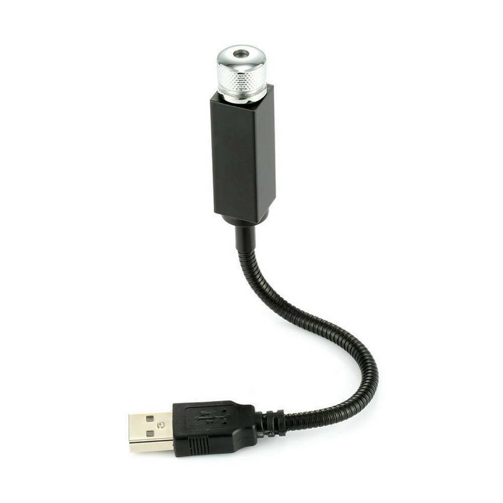 1* USB Car Atmosphere Lamp Interior Ambient Star Light LED Starry Projector Sky