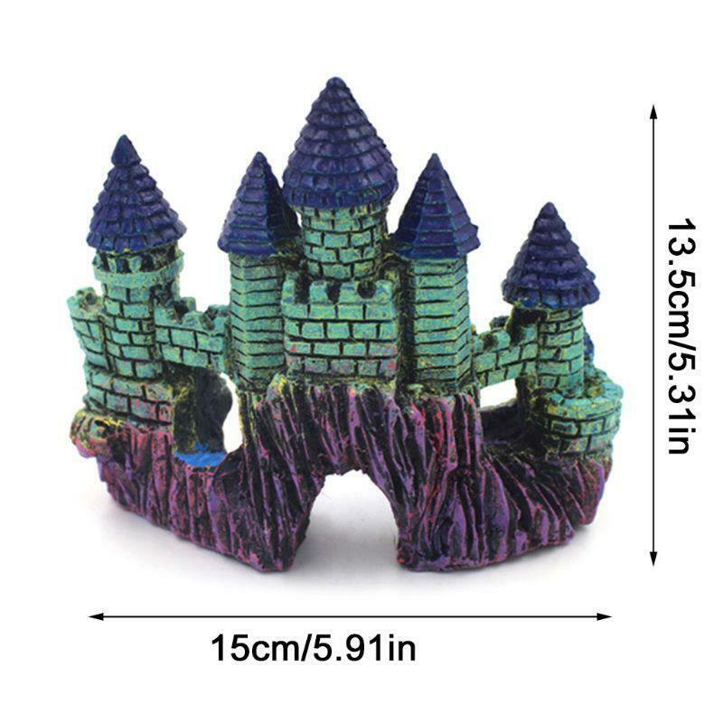 Aquarium Dark Castle Aquarium Decor Ornament Simulation Fish Tank Decorations