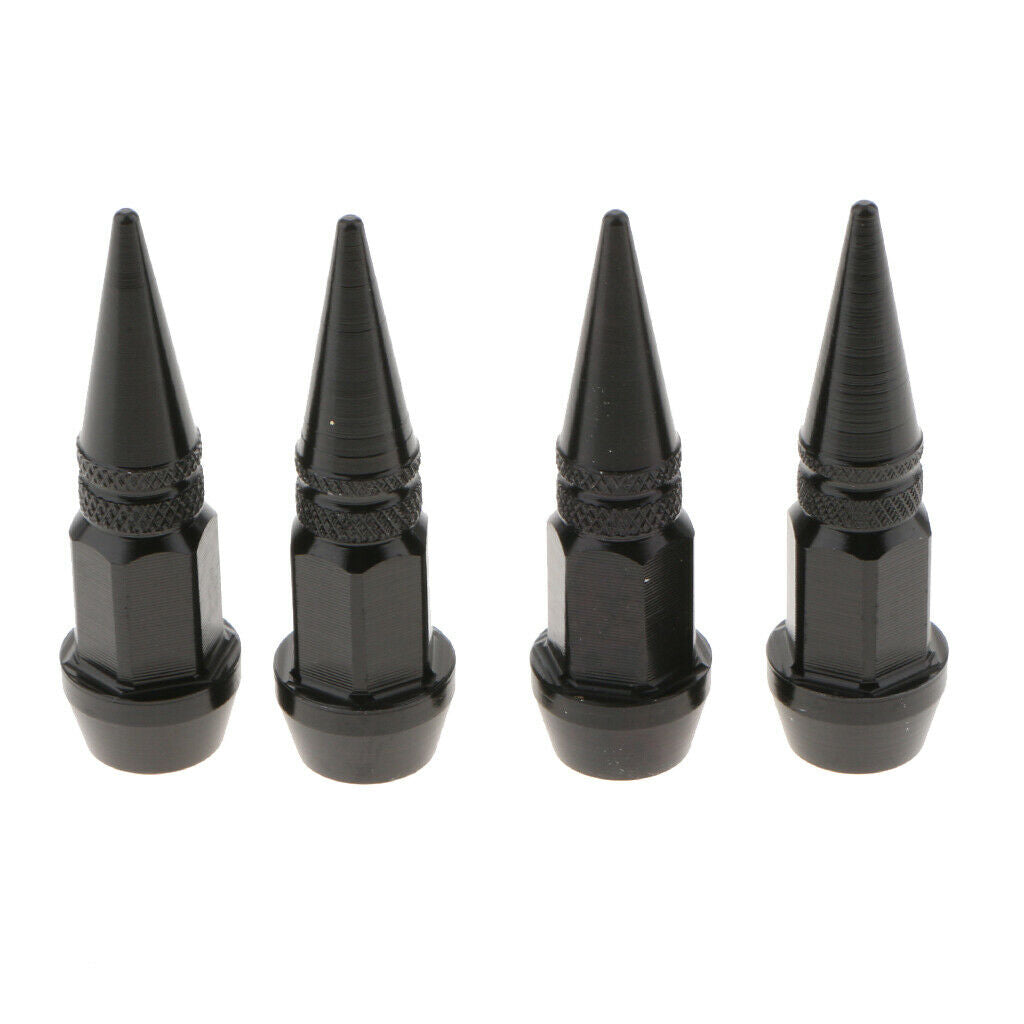 8 Pieces Spike Wheel Tire Valve Stem Car Truck Air Caps Covers 45mm Black