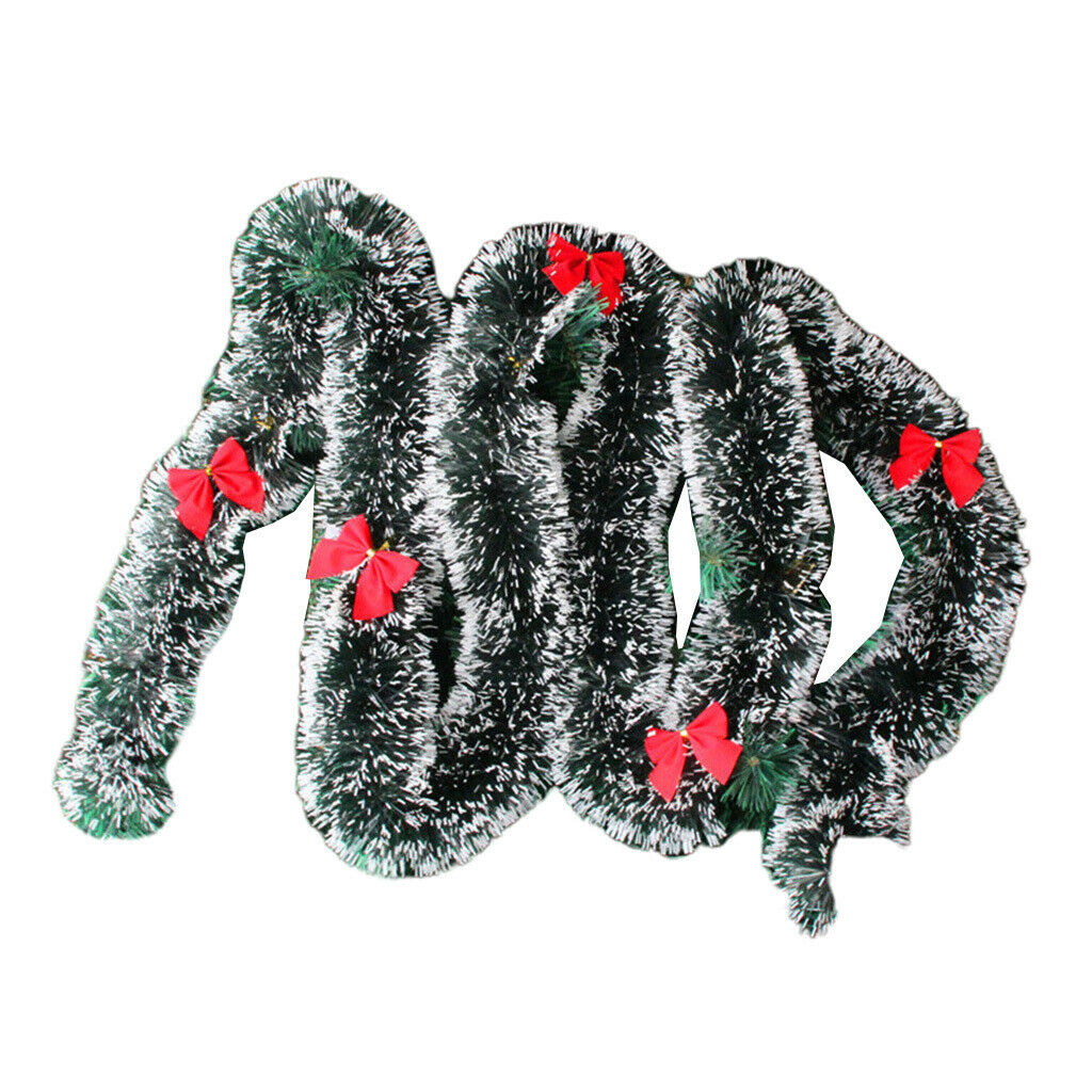 Christmas Garland Party Pine Tree Green Ribbon   Ornament Decorations-01