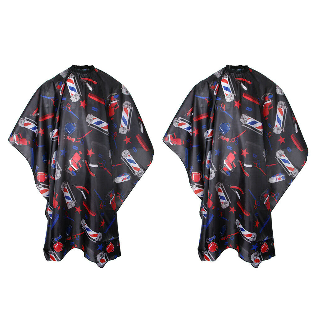 2Pcs Professional Haircut Cape Barber Gown Hairdresser Dyeing Apron Cloth