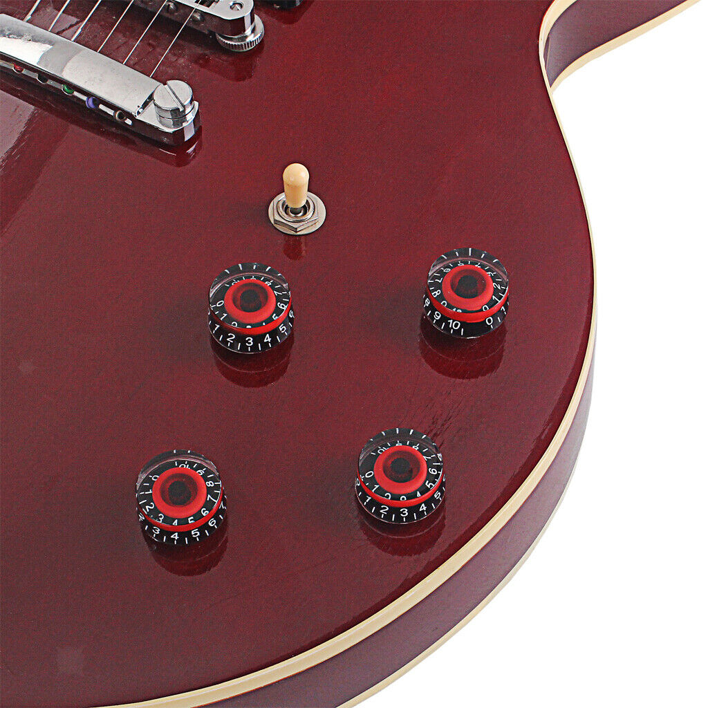 4x Acrylic Guitar Speed Dial Knobs for Les Paul LP Guitar Parts Accessories