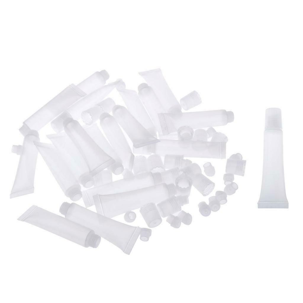 100Pcs Clear Lip Gloss Tubes Portable Cosmetic Lip Stain Bottles Containers