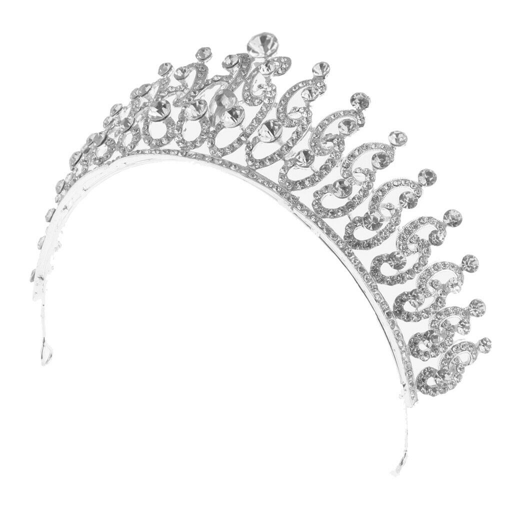 Fashion Tassel Bridal Tiaras Crystal Hairpin Sliver Princess Crown Hair Hoop
