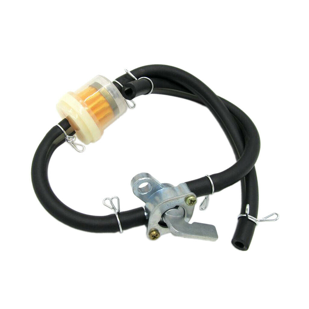 Fuel Gas Filter Petrol Pipe Hose Line On Off Valve Switch For Motorcycle ATV New