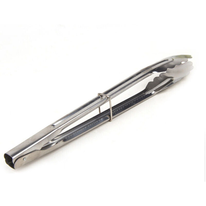 Stainless Steel Salad Bread BBQ Buffet Food Tongs Clip Kitchen Clamp Serv.l8