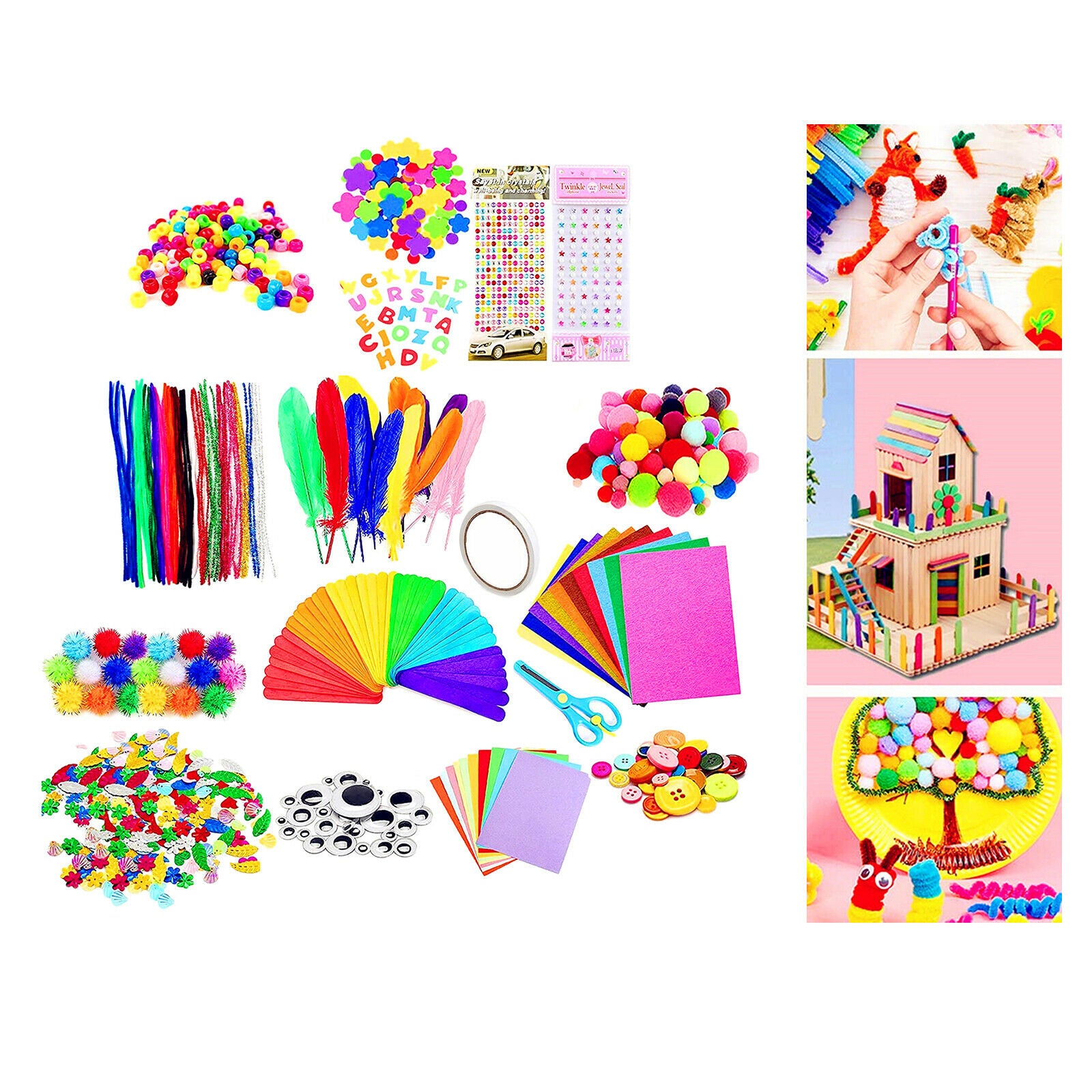 Art and craft supplies kit handmade for birthday children