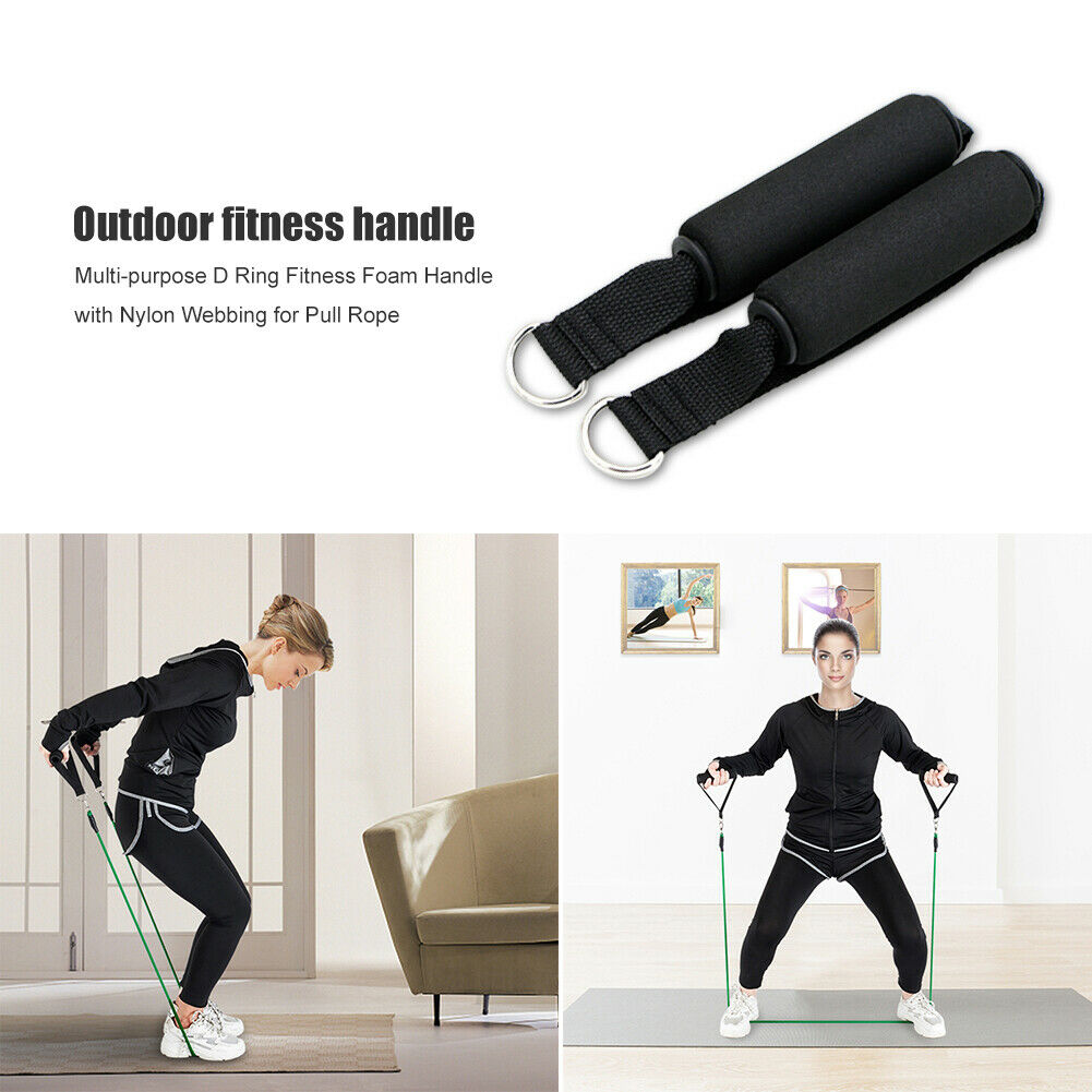 Multi-purpose D Ring Fitness Foam Handle with Nylon Webbing for Pull Rope @