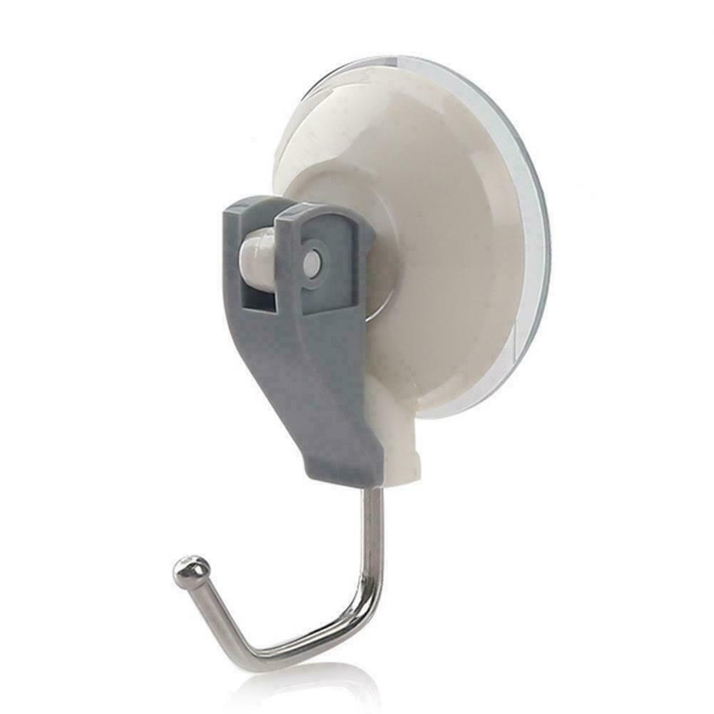 2PCS Strong Hold Vacuum Suction Cup Hooks Shower-Kitchen Walls Organizer J9K9