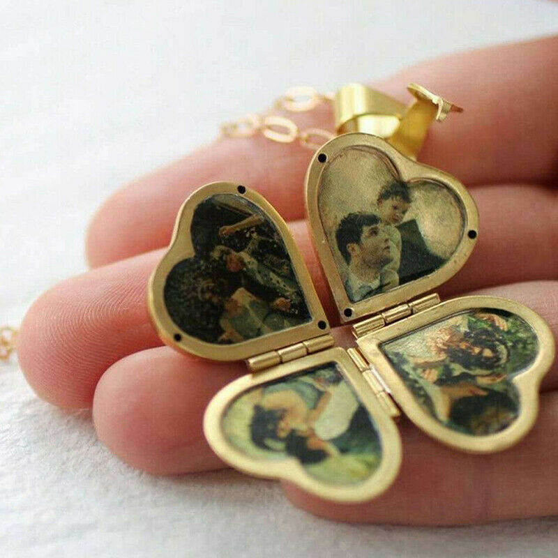 DIY Retro Dimensional Heart-like Four-leaf Clover Multilayer Photo Frame PenBDA