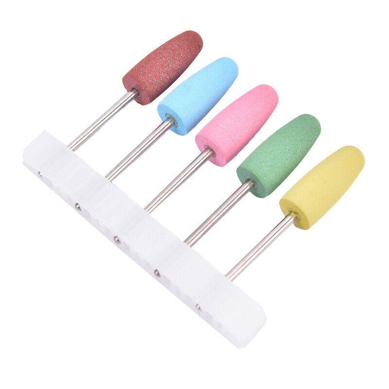 5pcs Nail Drill Bits Cuticle Manicure Machine Cutter Nail Art File Polish ToSJ