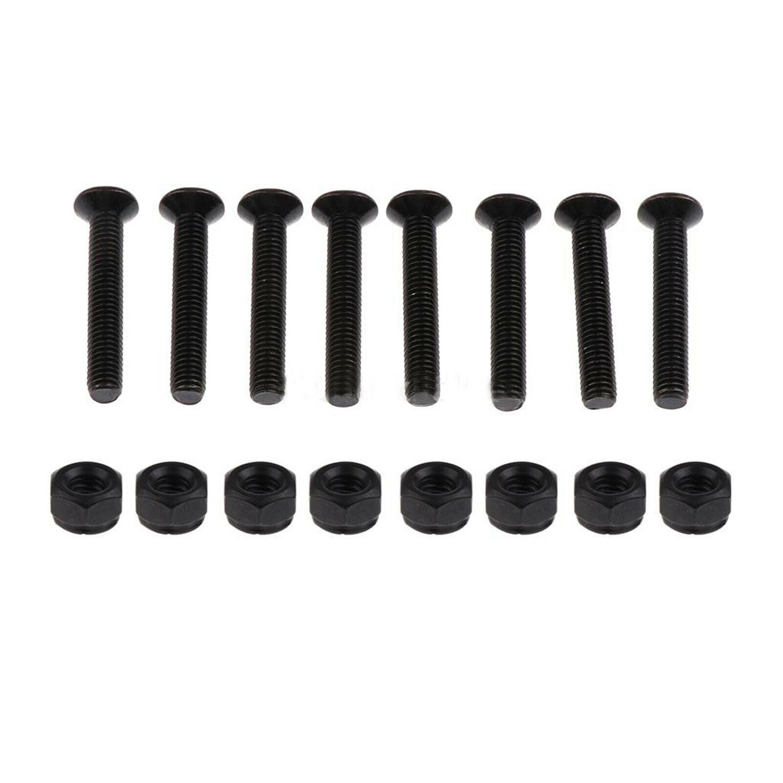 2Pieces Skateboard Flat Shock Pads Decks Cruiser Mounting Hardware Black