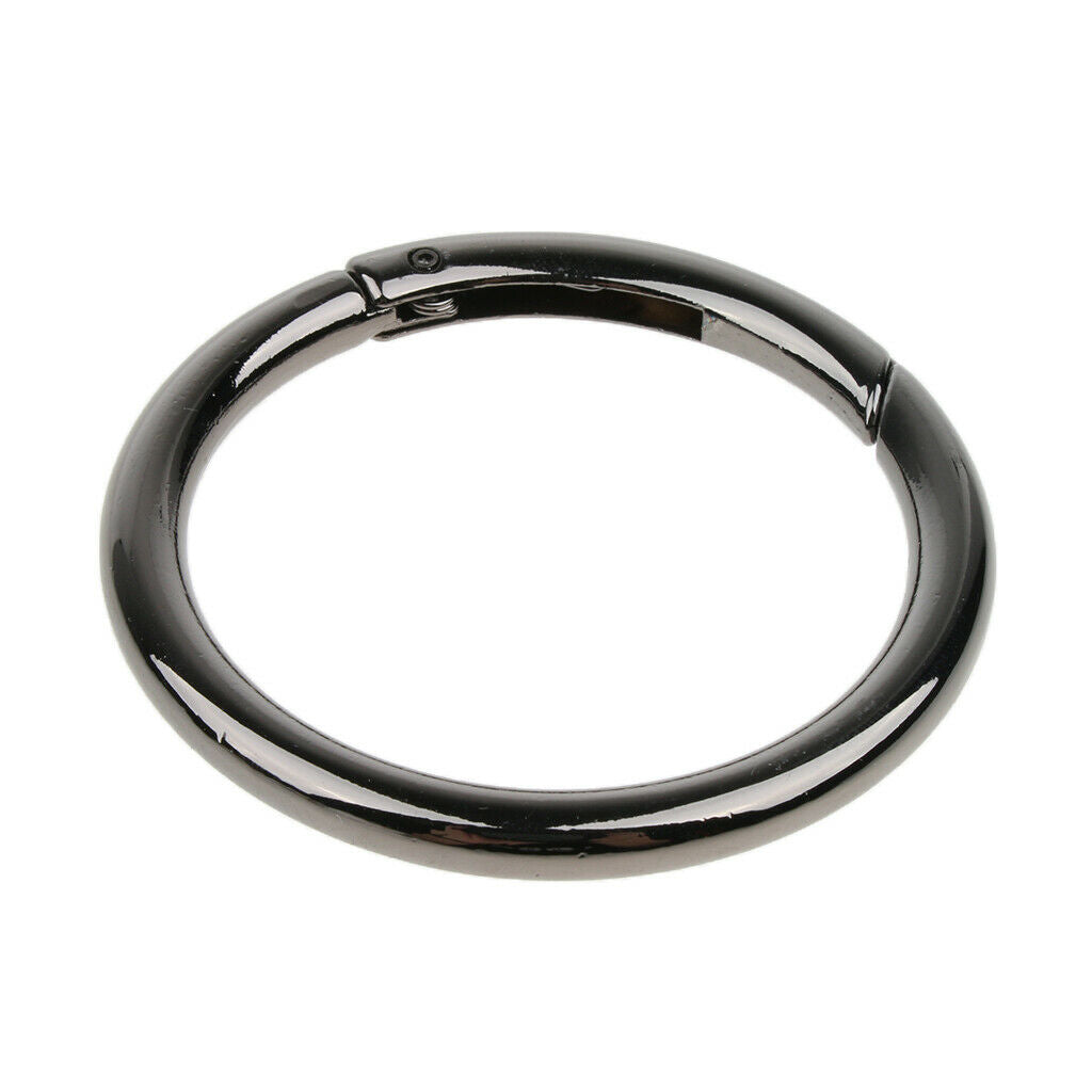5 Pieces Zinc Alloy Round Spring Buckles Snap Hook Keychain