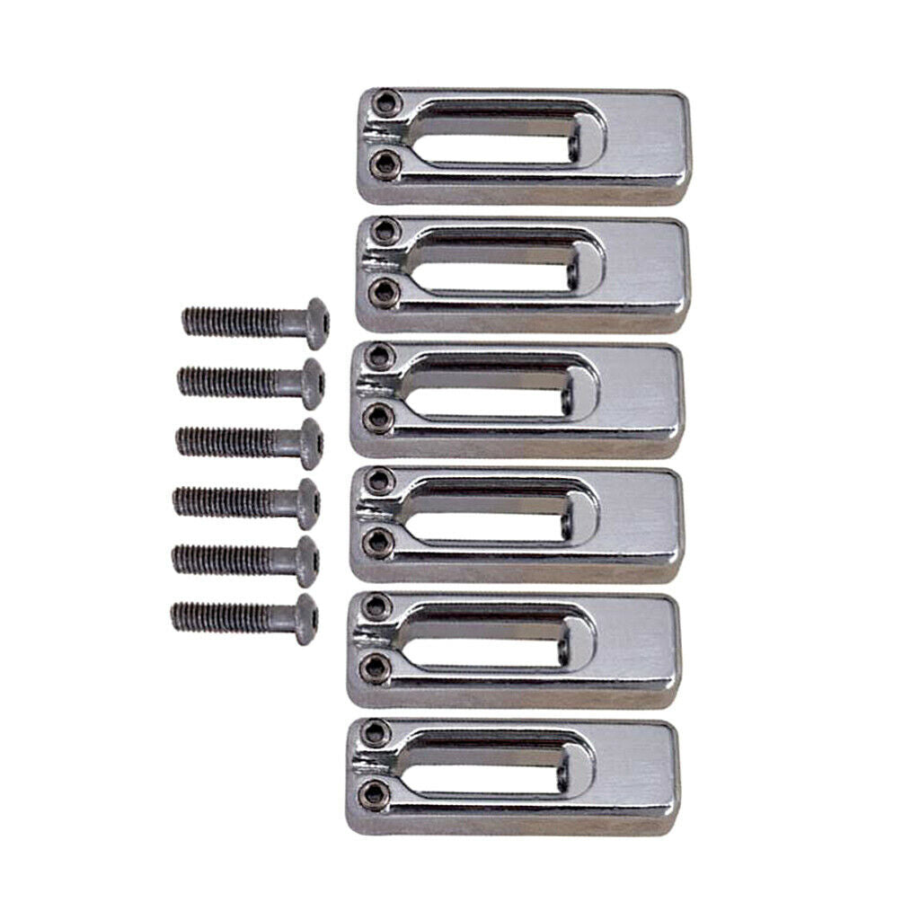 12 Pack Electric Guitar Tremolo Bridge Saddles with Screws for Musical